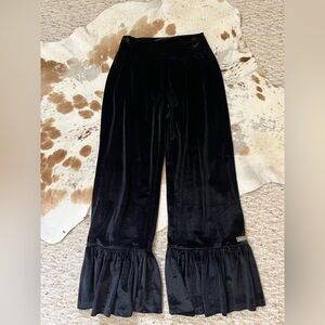 Matilda Jane Elegant Black Velvet Women's Pants Size small